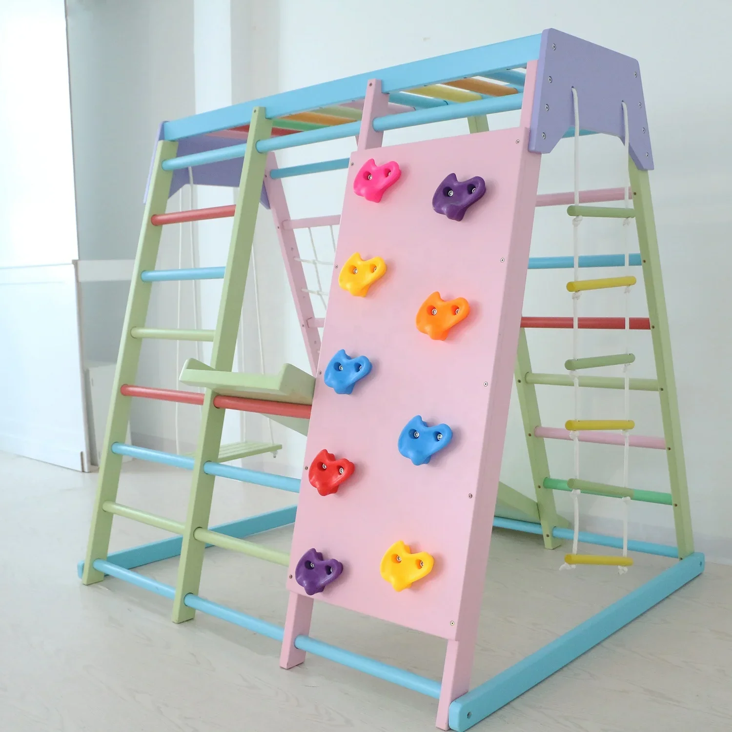 Montessori Climber Toddler Slide Climbing Equipment Children Wooden Playground Indoor Climbing Frame For Kids