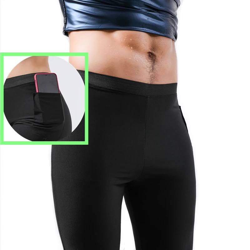 Body Shaper Slimming Pants Sweat Leggings Sauna Shapewear Men Waist Trainer Tummy Hot Thermo Capris Fitness Workout Suits