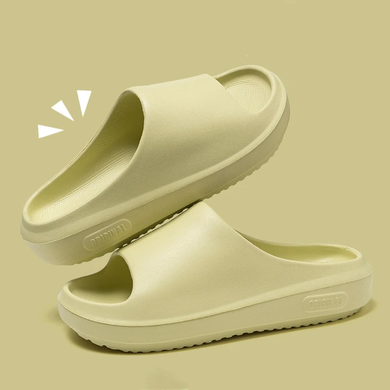 Summer Indoor Outdoor Thick Bottom Eva Slippers Women 2025 Thick Platform Beach Slides Woman Lightweight Non Slip Bathroom Shoes 4