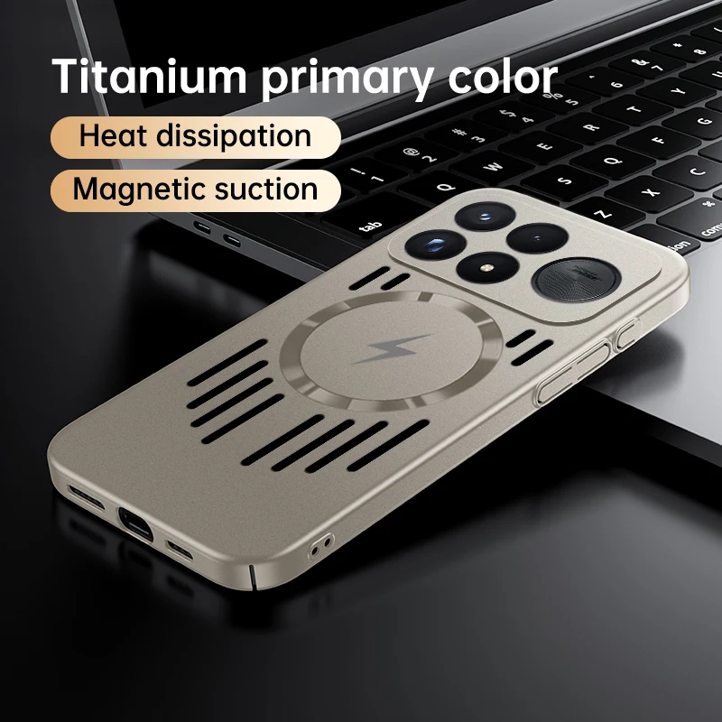 Magnetic Heat Dissipation Shockproof Bumper Case with Hollow-Out Ventilation