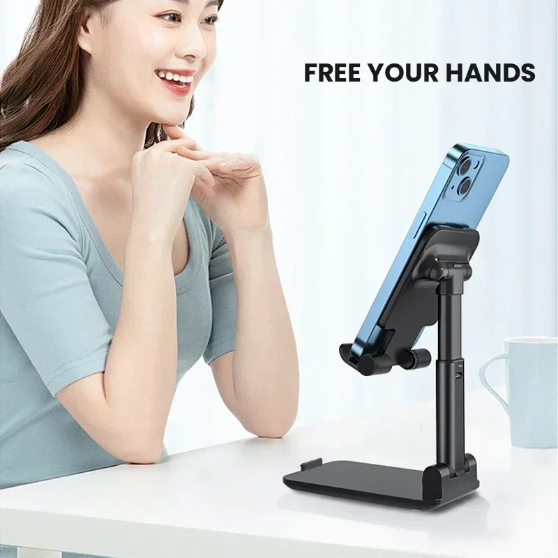 Desktop Phone Holder Stand Mobile Phone Support Adjustable Angle Height Cell Phone Stand Universal for All Smart Phones - 6