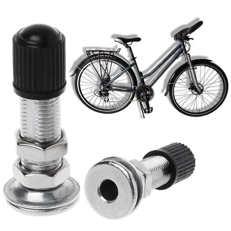 

2 Pcs Road Bike Inner Tube Tire Valves Lengthened Tyre Stems Zinc Alloy Bicycles Tyre Valves Cycling Accessories
