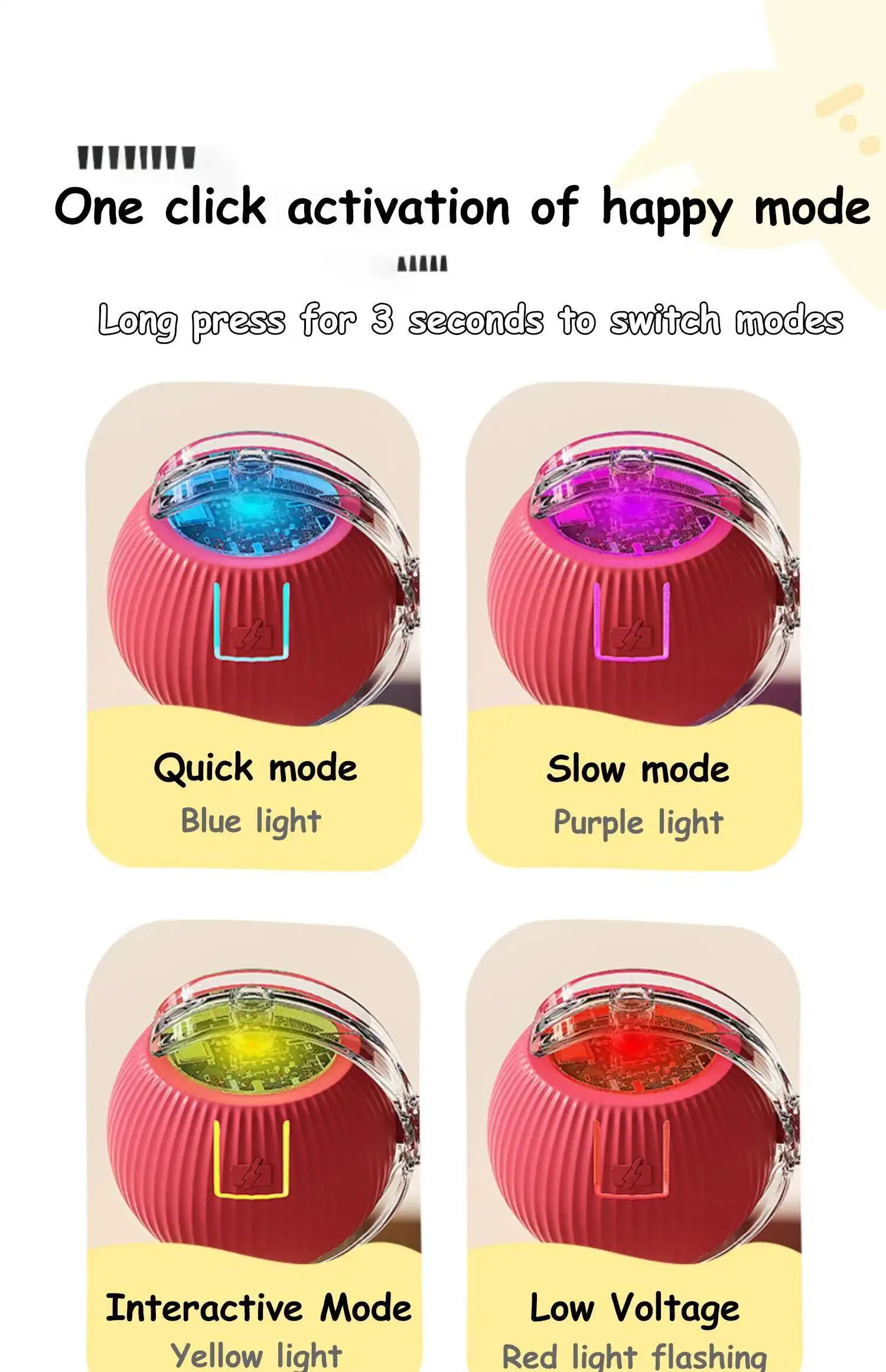 Wiederaufladbarer elektrischer interaktiver Hundeball in weicher Silikonhülle.