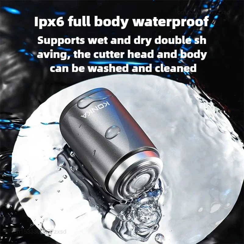 Youpin KONKA Mini Portable Electric Shaver Quick Cleaning Strong High Speed USB Automatic Business Travel Waterproof Shaver Tool 3