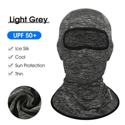 Ultimate Summer Breathable Cycling Cap - Anti-UV Full Face Mask (S-176 Light Grey)