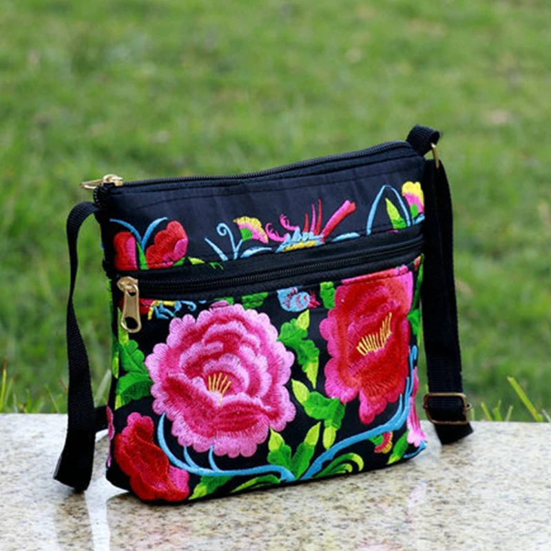 Ladies Canvas Shoulder Bag Stitching Color Crossbody Bags For Women