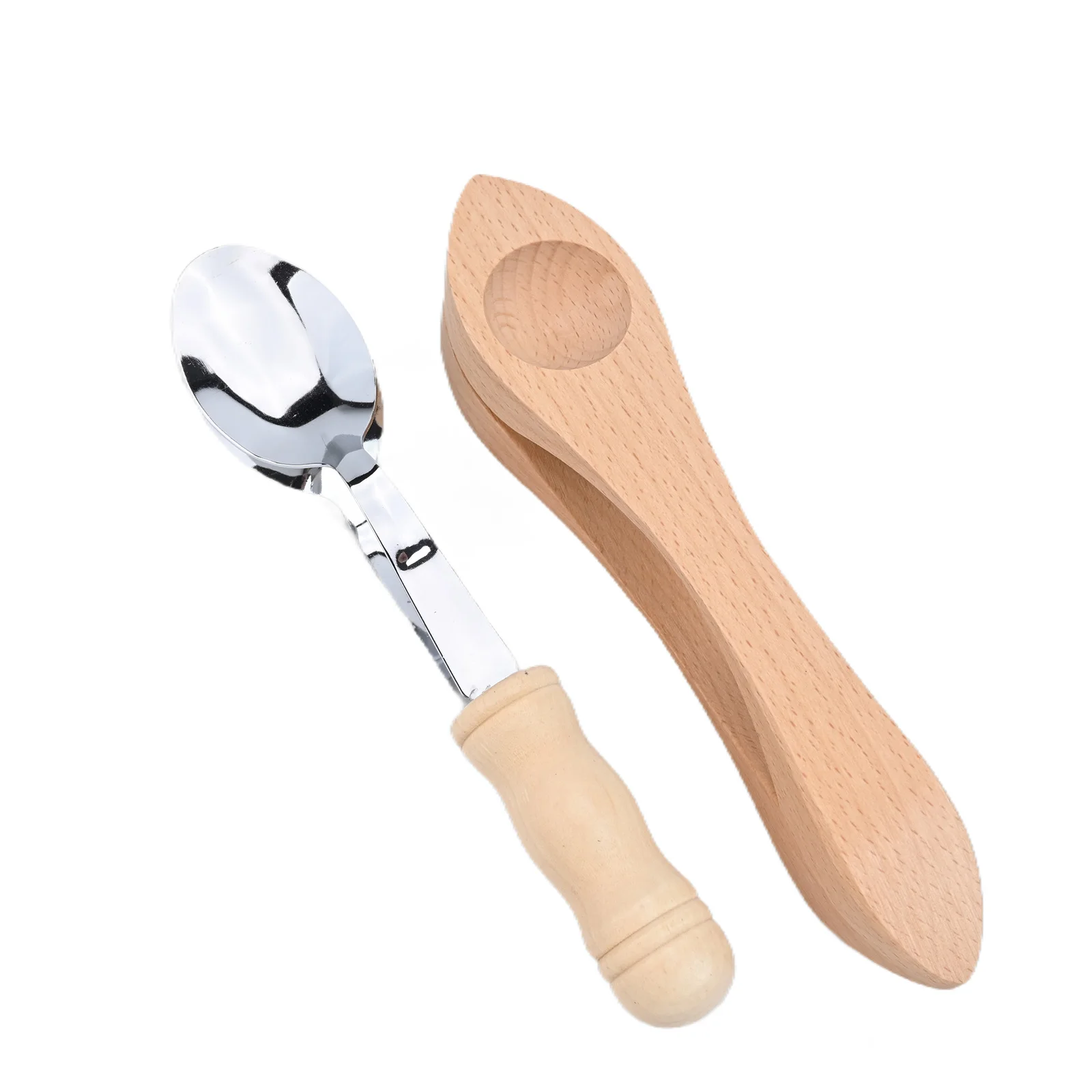 Musical Spoons with Wooden Handle Strong Quality and Reliable Structure Ideal for Parties and Festivals 2 Pack