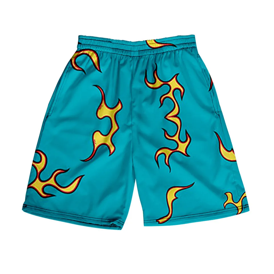 The Creator Golf Fire Flame Summer Breeches Shorts Casual Bermudas 3D Men Boardshorts Homme Brand Clothing Beach Shorts 2