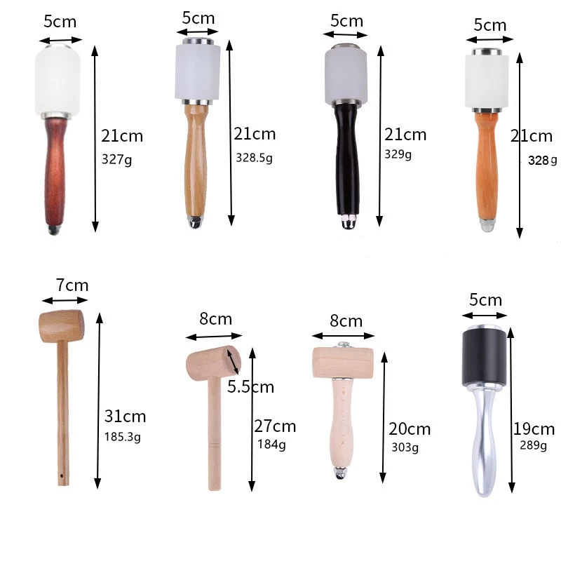 Leather Craft Carving Hammer 20 Styles Wooden Handle Nylon Mallet Punching Cutting Tools For Stamping Sew Leather Cowhide leather tools leather craft tools leather craft tool leather craft hammer