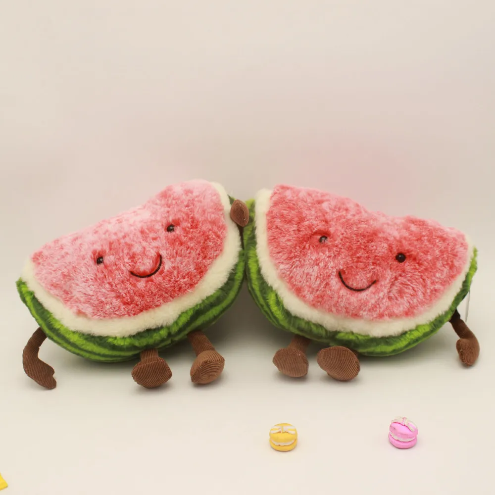 1pc Cute kawaii cartoon watermelon Stuffed fruit Toy Chidren Soft Plush Dolls Toys Kids Birthday Gifts Home Decoration #CS