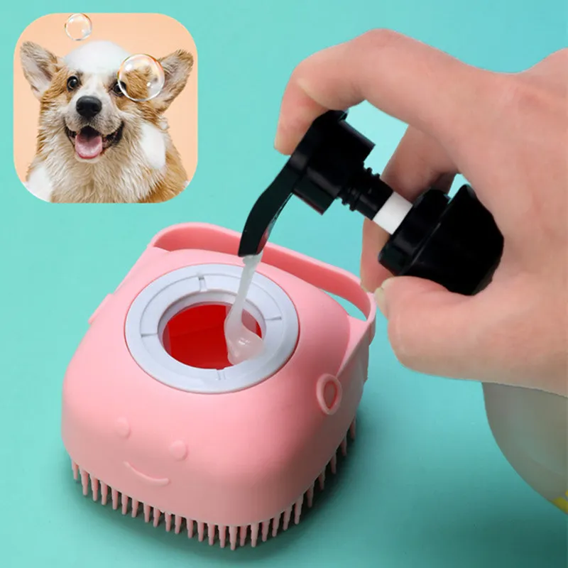 Dog Brushes Pet Washer Brush Dogs Cat Silicone Dog Brush for Bathing