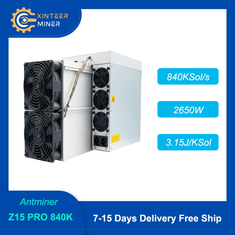Новинка Antminer Z15 Pro 840K алгоритм Bitmain Equihash 840Ksol/s 2560 Вт Asic Miner криптовалюминирование с блоком питания