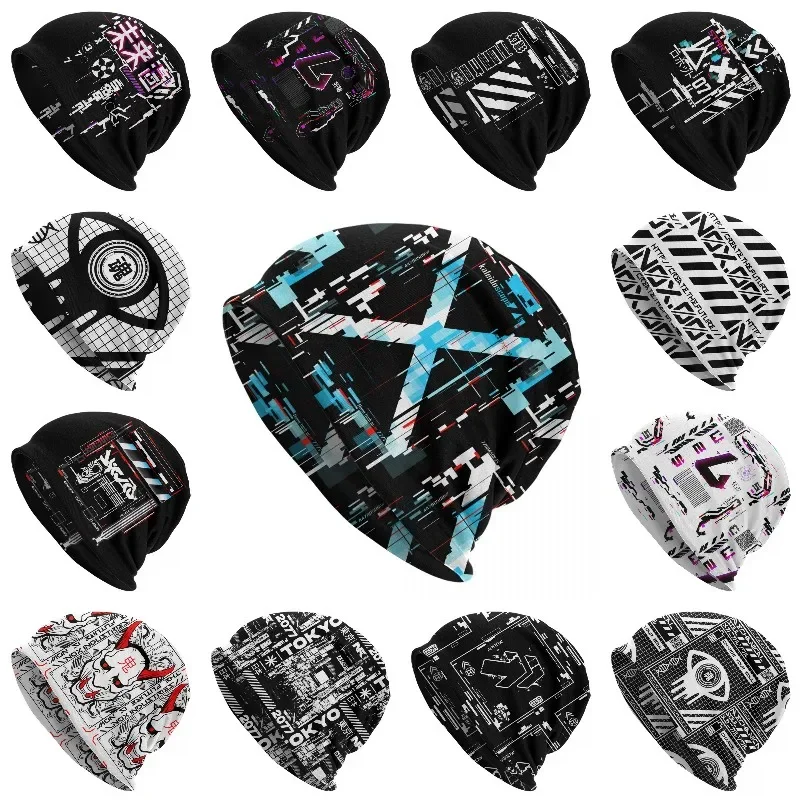 

Techwear Future Tech Street Wear Style Beanie Cap Unisex Winter Warm Bonnet Homme Knitted Hat Outdoor Ski Skullies Beanies Caps