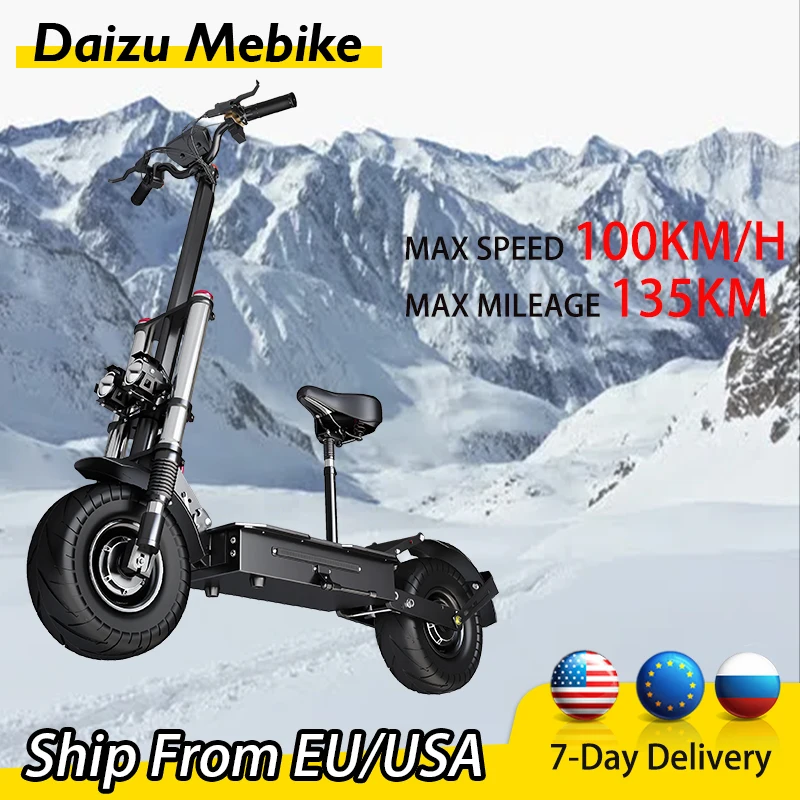 Foldable Electric Scooters Adult 8000w Powerful Motor 100km/h Top Speed