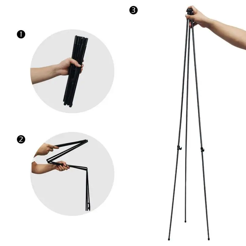Easel Stand Portable Art Easels Folding Easels For Display Art Easel For Floor Adjustable Metal Stand Quick Set-Up Tripod