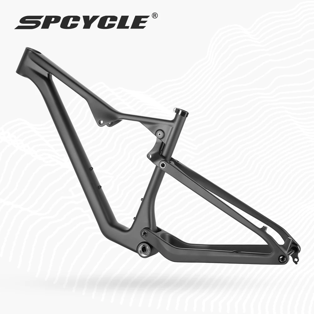 Spcycle 2025 New 29er Full Suspension Carbon MTB Frame Travel