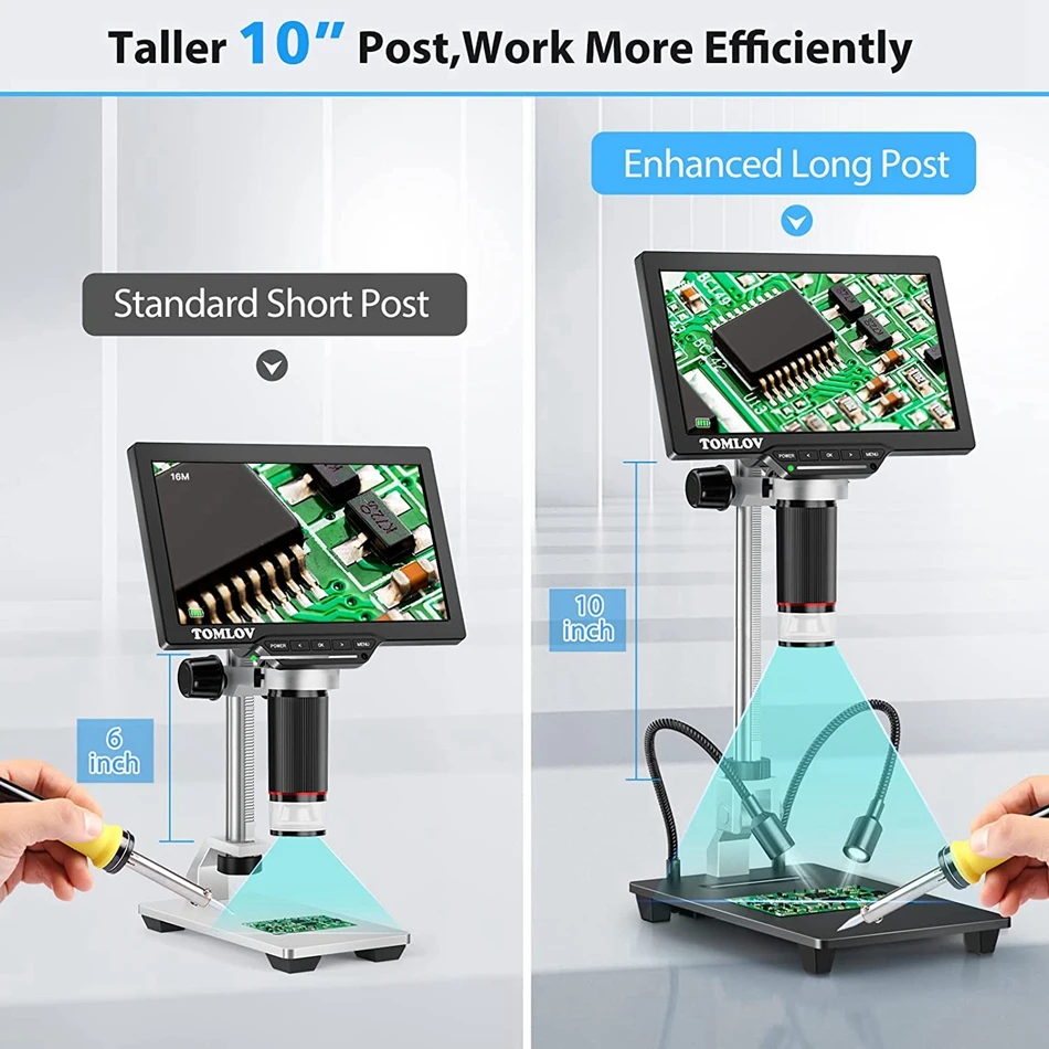 10 Inch Adjustable Stand Holder lifting bracket For Digital Microscope Universal Aluminum Alloy Support Magnifier Bracket microscope arm stand