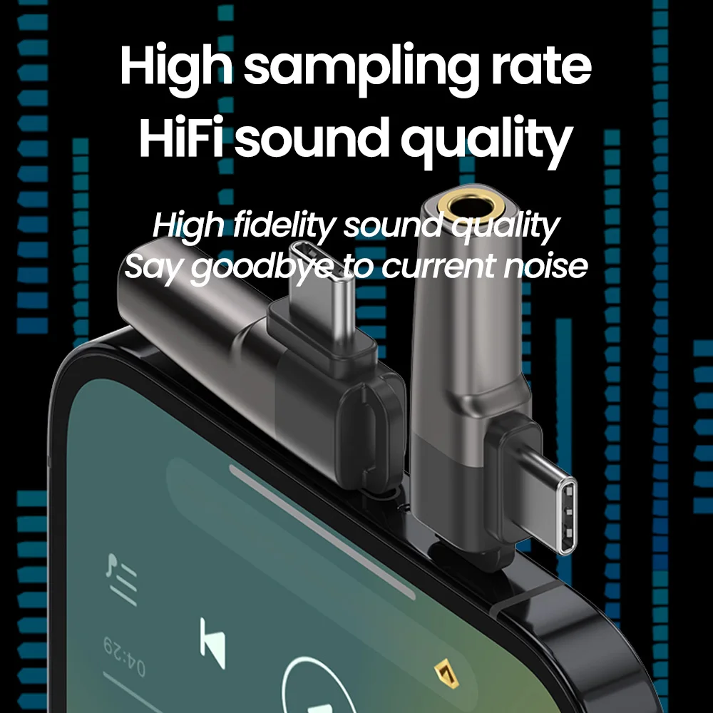 Elough Type-c to 3.5mm earphone Mini adapter Audio Adapter To 3.5mm Headphone Jack converter for iphone 16 Samsung converter type c to 3.5mm adapter usb to 3.5mm adapter