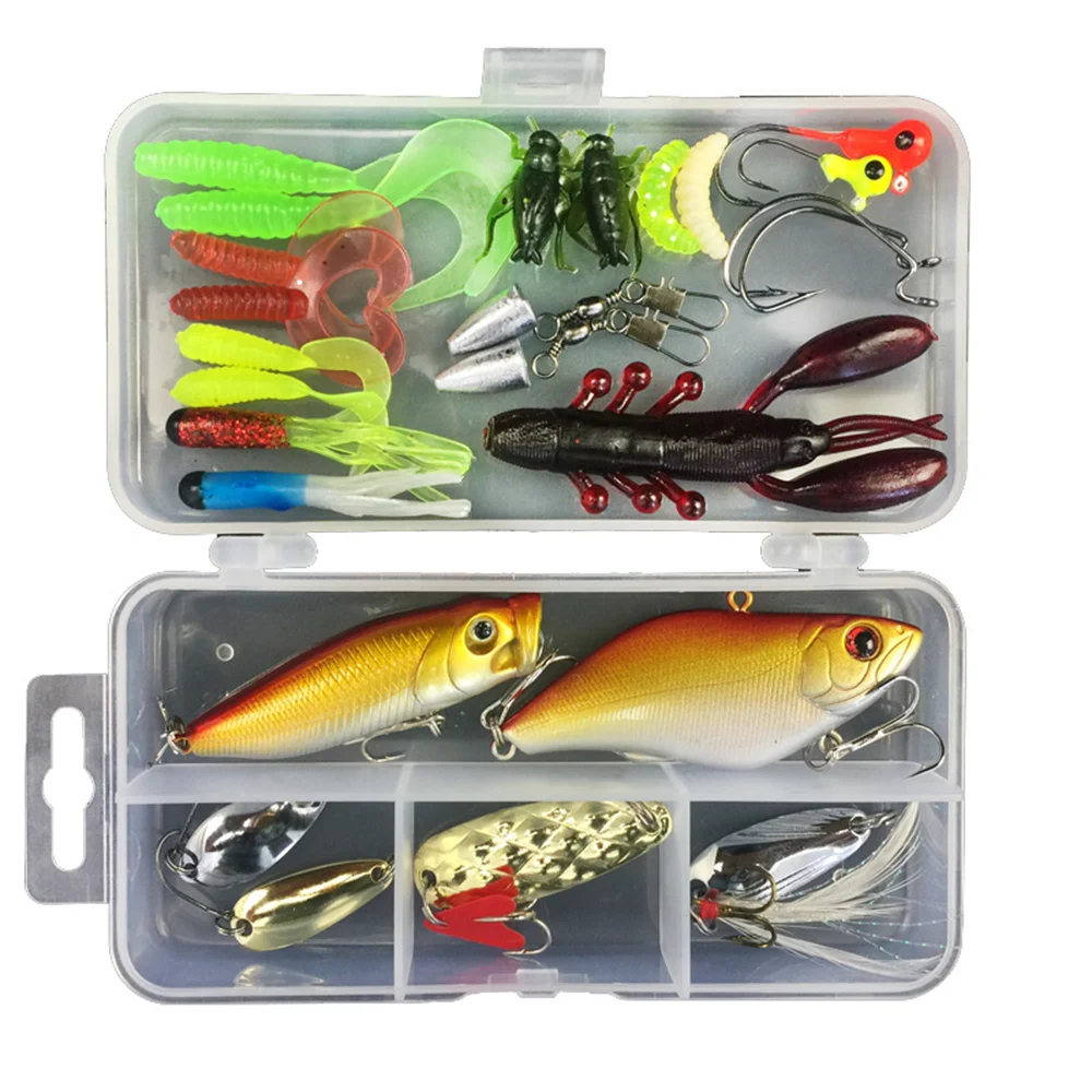 Fishing Lures Set Hard Artificial Wobblers Metal Jig Spoons Soft Lure  Fishing Silicone Bait Fishing Fishing Accessories Pesca - AliExpress