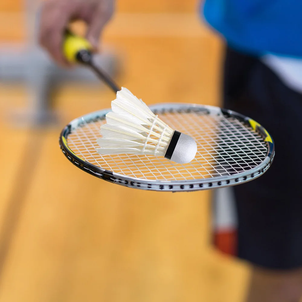Feather Shuttlecocks for Badminton Outdoor Beginner Training Badminton Shuttlecocks Suitable for Balls 12-Pack