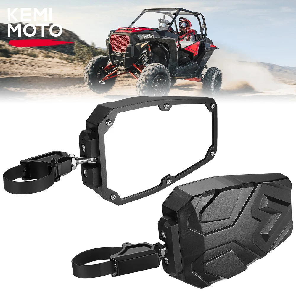 1.5-1.875" UTV Side Rearview Mirrors Compatible Polaris RZR 1000 Can-am Maverick X3 Cfmoto John Deere KEMIMOTO