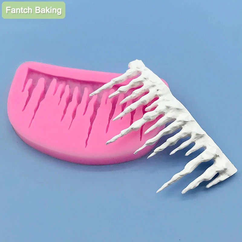 

Lcicle Wall Shape Lace Silicone Fondant Soap 3D Cake Mold Cupcake Jelly Candy Chocolate Decoration Baking Tool Moulds FQ3212