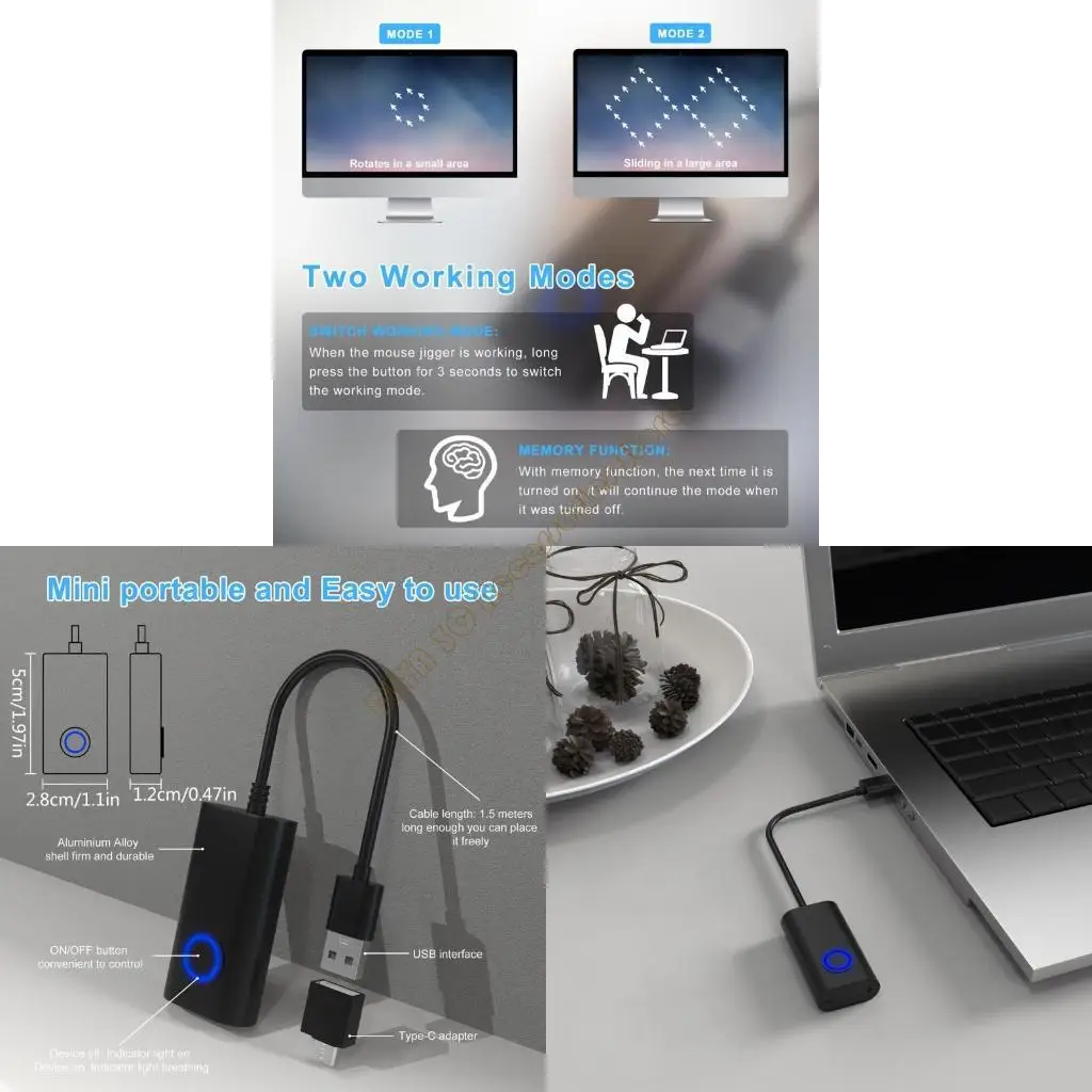 USB 마우스 Jiggler Mover는 컴퓨터 절전 모드를 방지하기 위해 마우스..