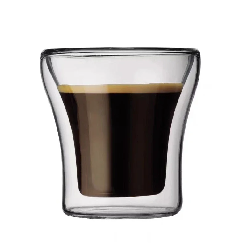 Double Wall Glass Coffee Cup - كوب قهوة زجاج مزدوج...