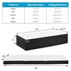 Folding Mattress, 4 inch Tri-fold Memory Foam Mattress Topper for Camping, Foldable Mattress Topper with Washable Cover 3