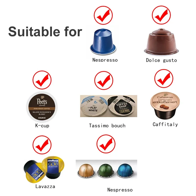 Coffee Capsule Holder for Any Coffee Pod Cafe Pods Shelf Capsule Storage Racks Coffee Capsule Oganizer Nespresso Capsule Holder