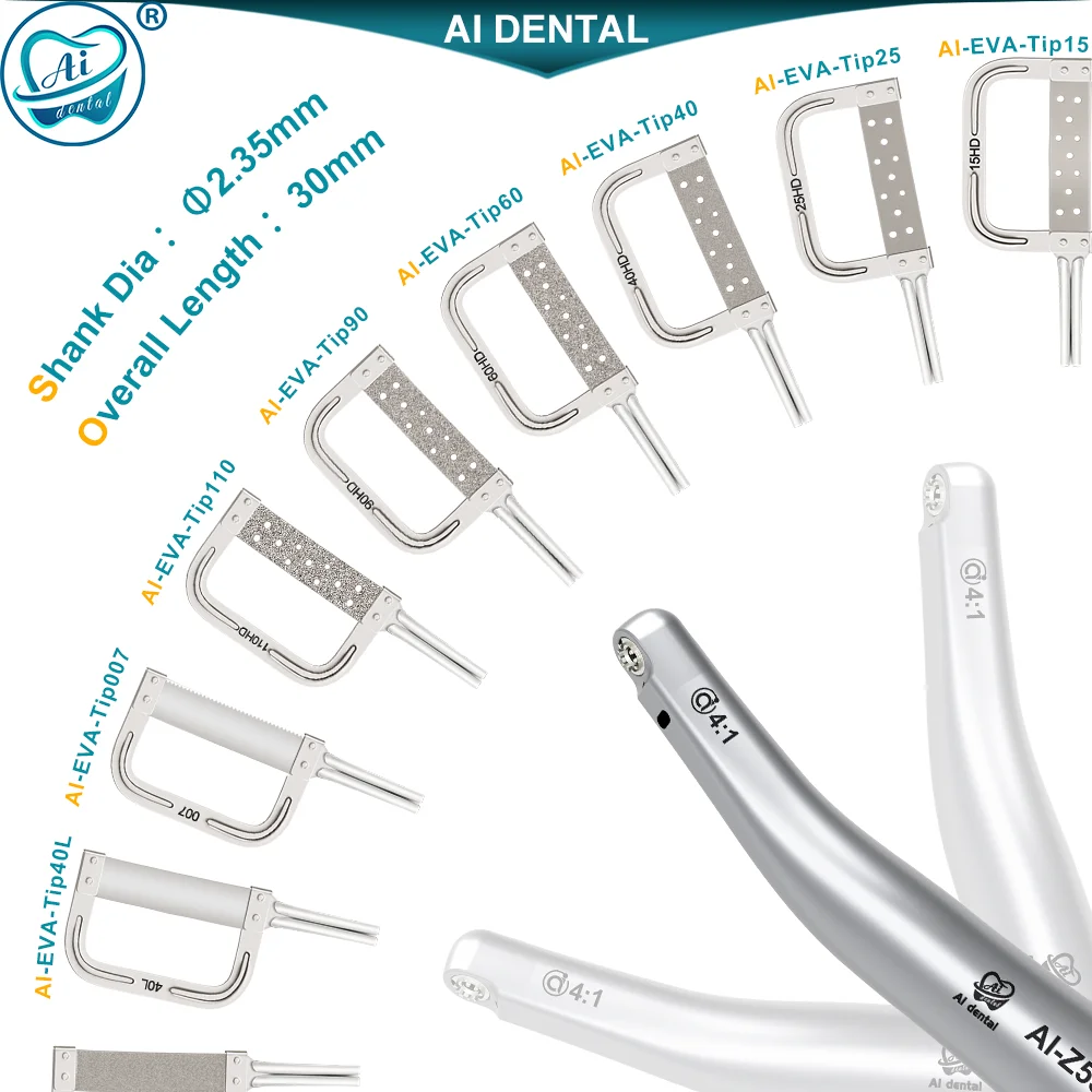 

AI-EVA Vertical Reciprocating Interproximal Stripping Orthodontics Handpiece IPR System Saw Spare Part Tip15/25/40/60/90 1 Piece