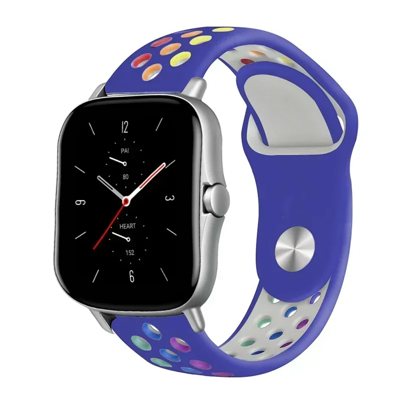 Rainbow Silicone Perforated Sport Strap – Breathable and Comfortable for Fitness and Outdoor Activities