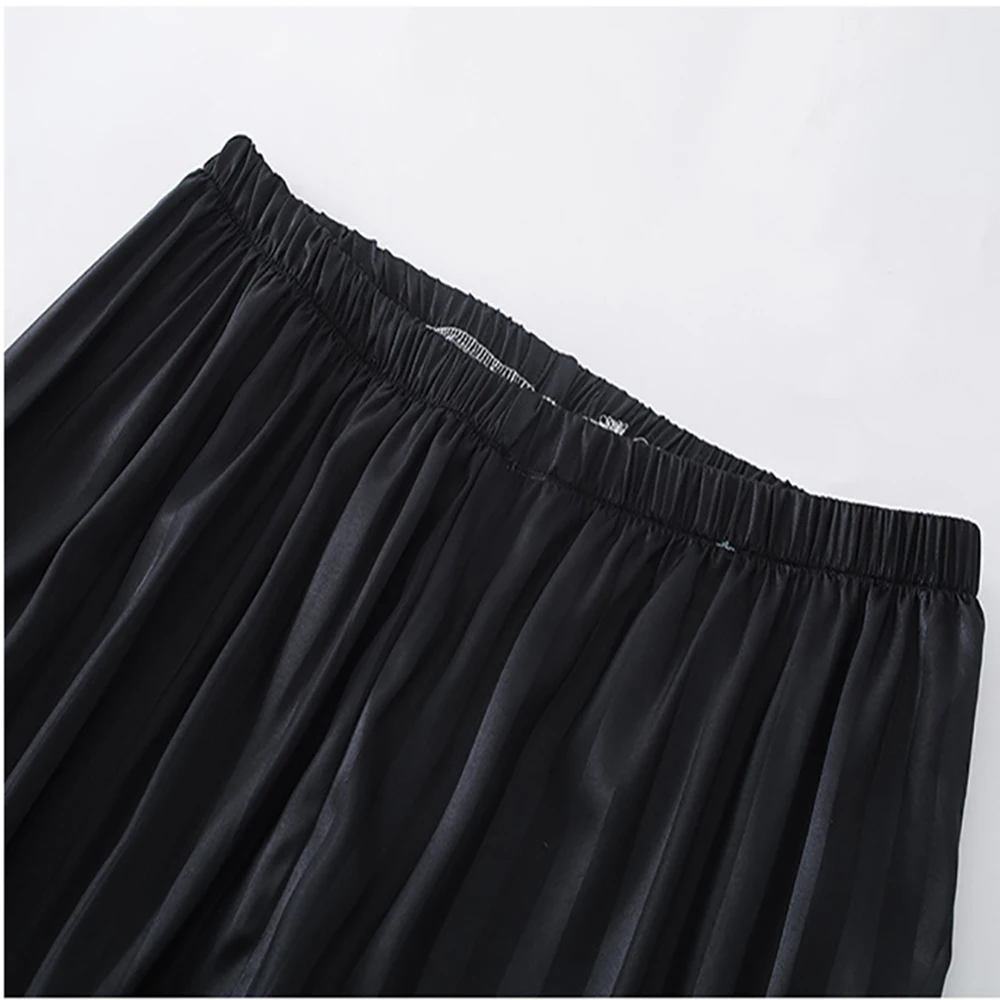 L-3XL High-quality Ice Silk Satin Sleepwear Long Men's Pajamas Pants Breathable Cool Pajama Sets Summer Thin Soft Pijama Hombre