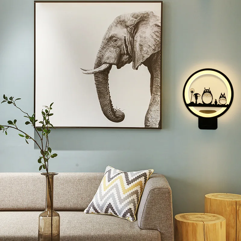 

Luminaire Home Decor Wall Lights Living Room LED Lustre Black Lamps For Bedroom Indoor Sconce Corridor Hallway Fixture Pattern