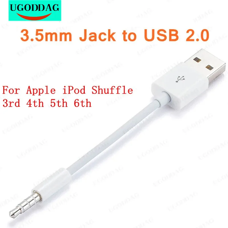 Cavo Adattatore Audio Di Trasferimento Da Usb A 3.5Mm Jack Da 3.5Mm A Usb 2.0 Cavo Di Ricarica Per Sincronizzazione Dati Per Apple Ipod Shuffle 3Rd 4T