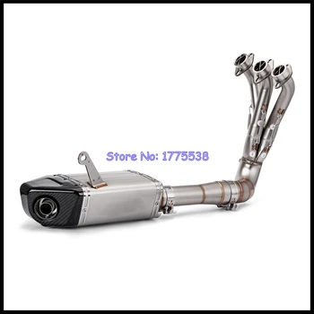 Motorcycle Exhaust  Full System for Yamaha FZ-09 MT-09 MT-09 SP 2021-2023 Header Collector Front Pipe Real Carbon Muffler Can