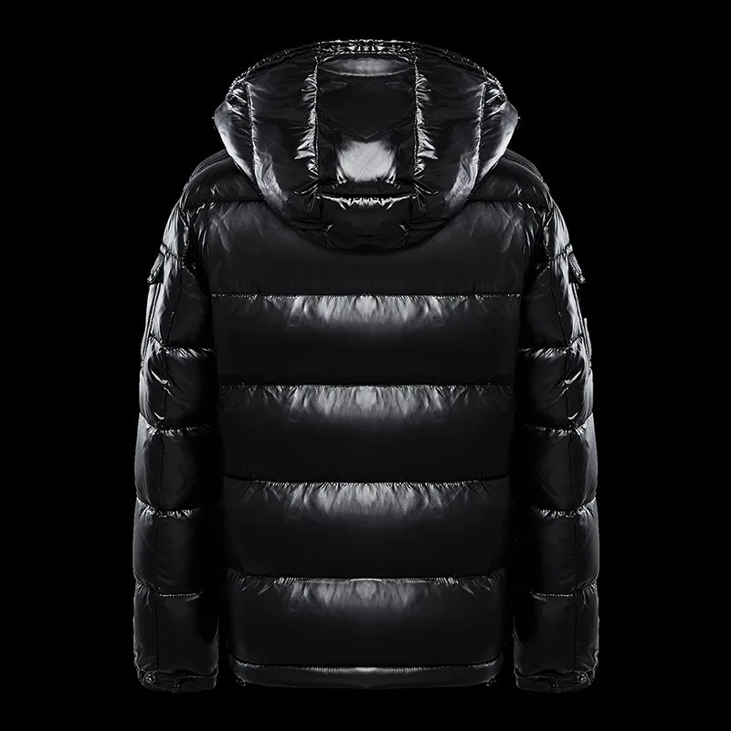 Down jacket Puffer jacket Cotton jacket PFHQ Down Cotton Jacket Glossy Surface Men's Hooded Thick Bread Coat Solid Color Warm Long Sleeve Male Tops 21Z7542