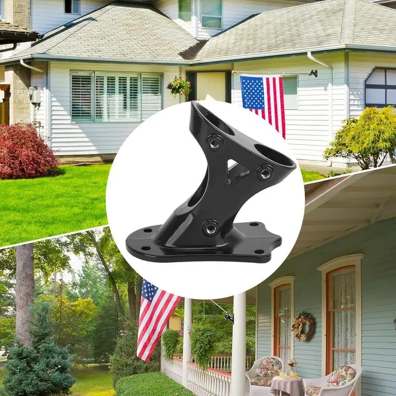 Outdoor Flag Holder Mounting Brackets Aluminum Alloy Heavy Duty Holder Metal Base Stand Heavy Duty Wall Mount For Outdoor Use