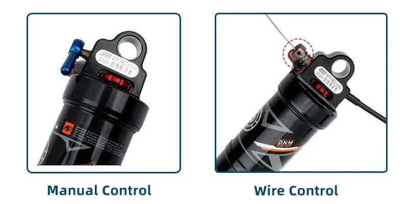 HLT-165 Air Rear Shock Absorber For Mountain & Folding Bikes - Adjustable, Metal, 186mm Length