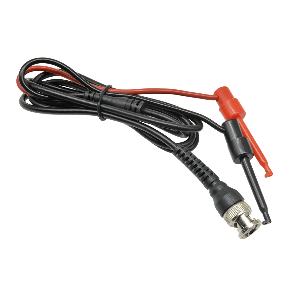 P1007 BNC Male Plug Q9 to Dual Hook Clip Oscilloscope Test Probe Cable Leads 120CM with Two Mini Probes Ended 500V 5A Test Hook oscilloscope probe test probe lead cable