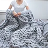 1KG Thick Super Bulky Chunky Yarn for Hand Knitting Crochet Soft Big Cotton Arm Knitting Roving Spinning Yarn for DIY Blanket 2