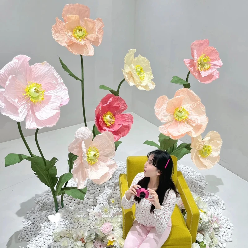 

Large Paper Flower Wedding Road Layout Decoration Props Shopping Mall Restaurant