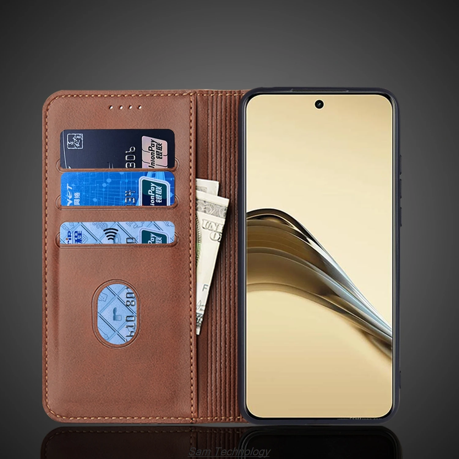 جراب جلد جذاب مغناطيسي لـ OPPO Realme 13 Pro Plus ، Realme13 Pro ، جراب قلاب ، حقائب محفظة