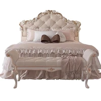 Chambre à coucher lit rembourré nordique rangement fantaisie princesse lit de couchage tables de nuit Double Letto matrimoniale accessoires pour la maison 6