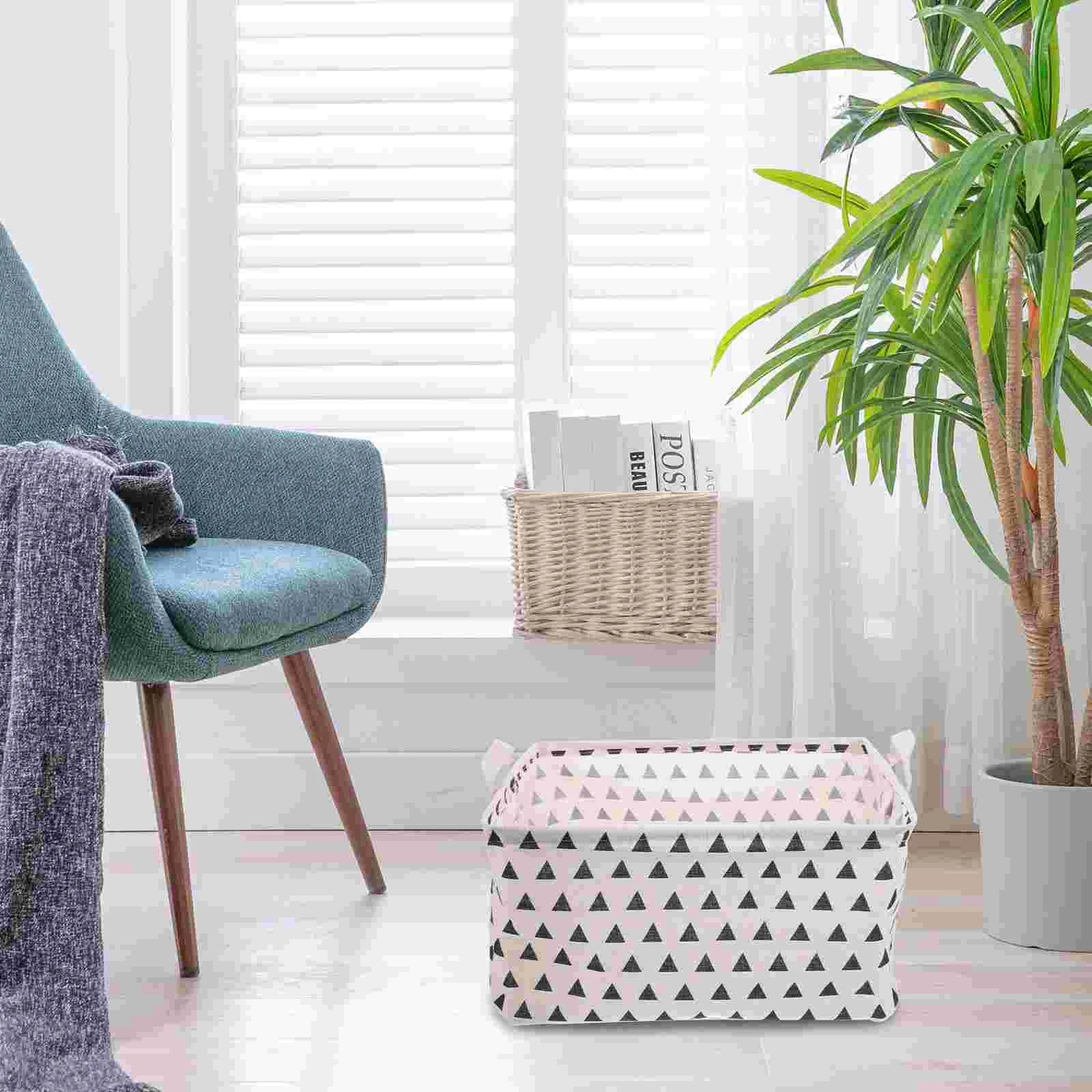 

Double Handles Pet Toy Storage Bin Fabric Cat Dog Toy Organizer Box Pet Toys Container