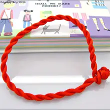 

50PCS Red Rope Bangle Nylon Cord Craft Weave String Line Classic Handmade Jewelry Good Lucky Bracelet Gift Accessories