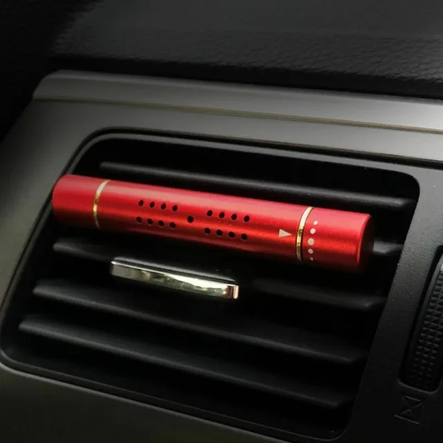 Car Air Vent Freshener Perfume Diffuser Metal Air Conditioning Outlet Clip with 5 Aroma Fragrance Sticks Auto Interior Accessory 3