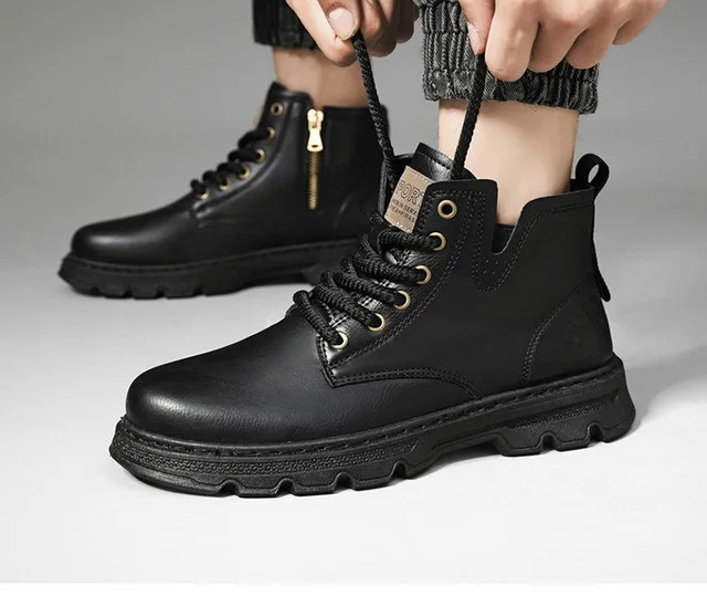 Men's Boots High Cut Spring Autumn Casual Male Shoes