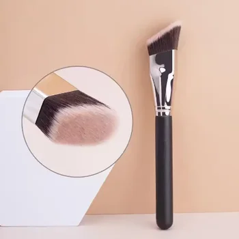 1Pcs Beveled Flat Head Foundation Make-up Makeup Brush Trapezoidal Contour Brush Fitting Novice Professional Makeup Tools 1