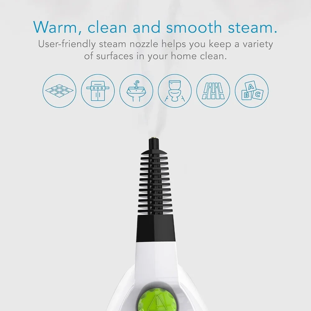 Handheld Steam Cleaner with 6 Accessories Included to Remove Dirt, Grime, Grease, Quick Heat Up Time, White 5